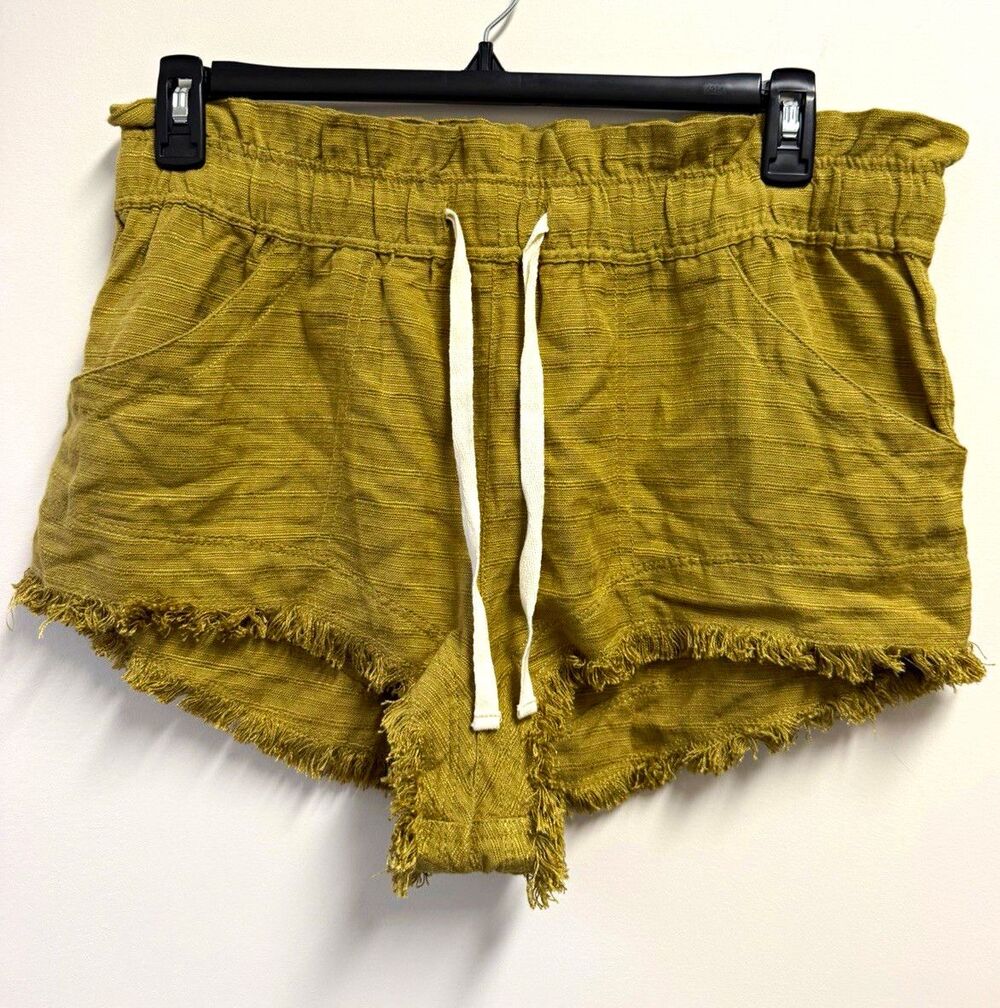 BDG Urban outfitters Green Cotton Woven Drawstring Shorts Elastic Waist L